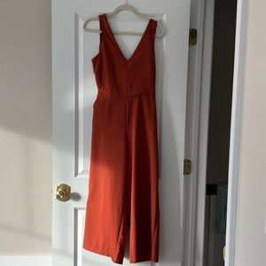 Terracotta Jumpsuit w/ Semi Open Back